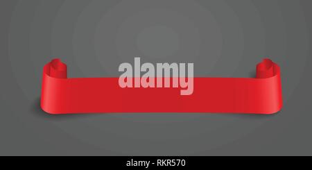 red web ribbon banner. Vector illustration for design Stock Vector