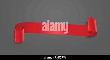 red web ribbon banner. Vector illustration for design Stock Vector