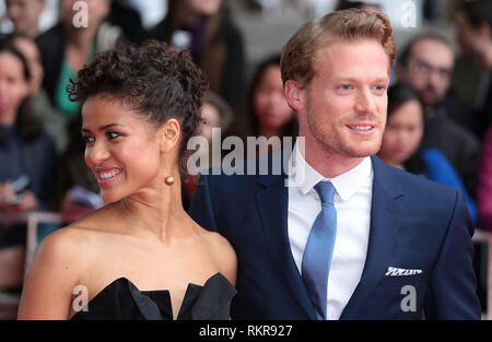 London, UK, 5th June 2014 Sam Reid and Gugu Mbatha-Raw attend the 'Belle' UK Premiere at BFI Southbank Stock Photo