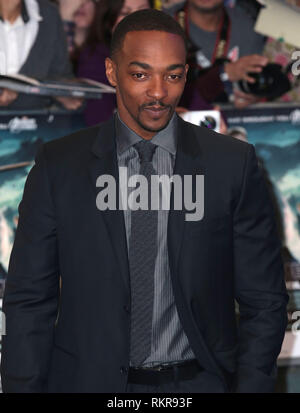 Anthony Mackie arrives at the UK Premiere of Captain America: The Winter Soldier at Vue Cinema in Westfield Shopping Centre in London Stock Photo