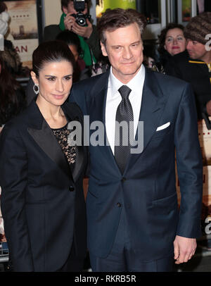 Colin and Livia Firth arrives at The Railway Man - UK Premiere at The Odeon West End Stock Photo