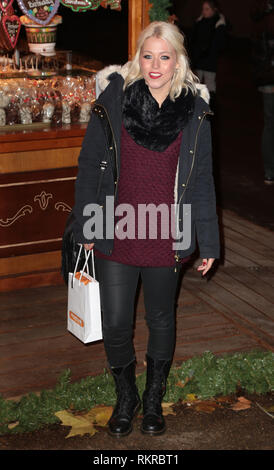 Amelia Lily arrives at the Winter Wonderland VIP Launch in London's Hyde Park Stock Photo