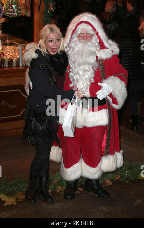 Amelia Lily arrives at the Winter Wonderland VIP Launch in London's Hyde Park Stock Photo