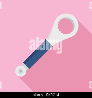 Bike pedal piece icon. Flat illustration of bike pedal piece vector icon for web design Stock Vector