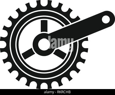 Bike crank icon. Simple illustration of bike crank vector icon for web design isolated on white background Stock Vector