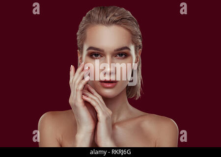 Portrait of professional photo model posing for magazine cover Stock Photo