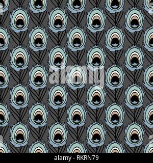 vector seamless pattern cartoon animals paper art Stock Vector