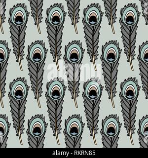 vector seamless pattern cartoon animals paper art Stock Vector