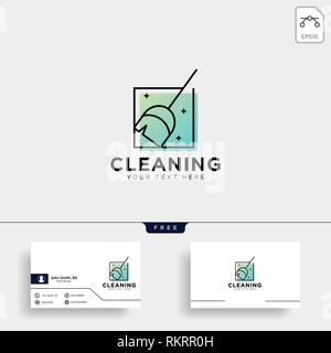 cleaning service logo template vector illustration icon element isolated - vector Stock Vector