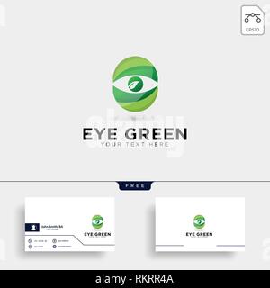 eye green eco watch logo template vector illustration icon element isolated - vector Stock Vector