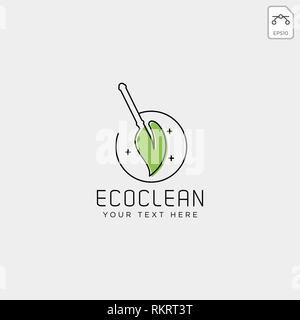 cleaning service logo template vector illustration icon element isolated - vector Stock Vector