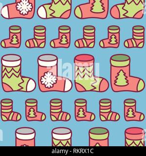 vector christmas seamless pattern flat paper art Stock Vector