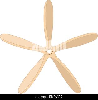 vector propeller air screw vintage flat object Stock Vector