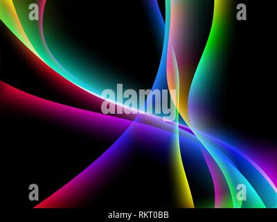 dinamyc flow, stylized waves, vector Stock Vector