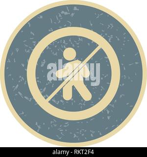 Vector No entry for pedestrians Icon Sign Icon Vector Illustration For Personal And Commercial Use... Clean Look Trendy Icon... Stock Vector