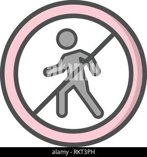 Vector No entry for pedestrians Icon Sign Icon Vector Illustration For Personal And Commercial Use... Clean Look Trendy Icon... Stock Vector