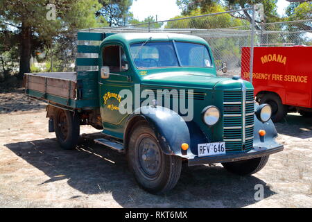 Bedford flat-bed truck at the Power Rally at Port Milang, South Australia Stock Photo