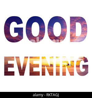 Good evening greetings and wishes Stock Photo - Alamy