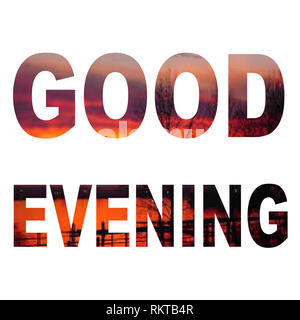 Good evening greetings and wishes Stock Photo - Alamy