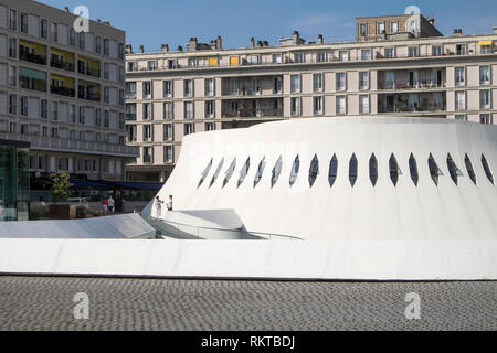 Le Havre (northern France): cultural centre ' Le Volcan ' (The Volcano), by architect Oscar Niemeyer, a theatre and a multi-purpose hall Stock Photo