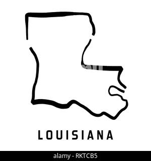 Louisiana map isolated on black background silhouette. Louisiana USA state.  American flag. Vector illustration. Stock Vector