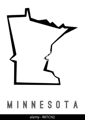 Map of Minnesota. Low poly illustration of the US state. Geometric ...