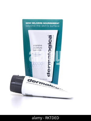 Dermalogica  intensive moisture balance Skin Care on a white background Stock Photo