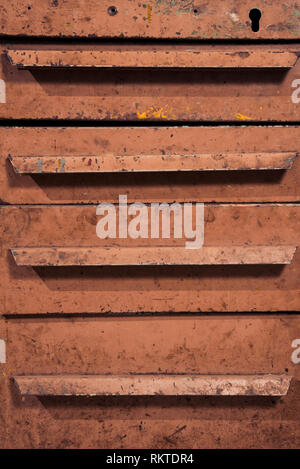 vintage metallic locker surface background Stock Photo