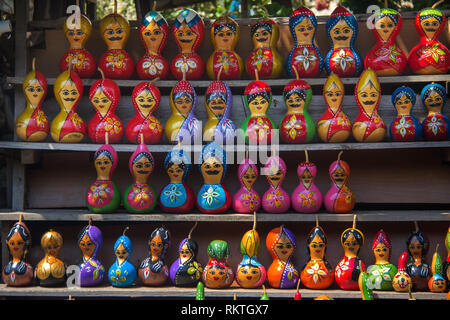 Decorative calabash figure / Calabash figures are a traditional art of Turkish culture.It is widely seen in travel locations. There is an evil eye pai Stock Photo