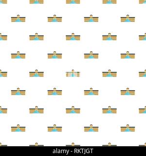 Central paris building museum icon. Flat illustration of central paris building museum vector icon for web design Stock Vector
