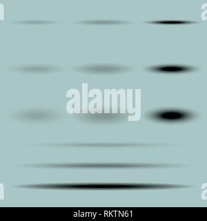 Set of Vector Transparent Shadows Stock Vector