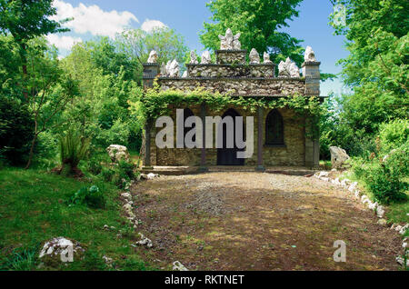 A summer view of Cilwendeg Shell House in Pembrokeshire, Wales. Stock Photo