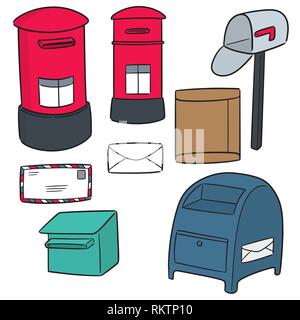 vector set of postbox Stock Vector