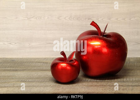 Apple / Decorative red apples on the table Stock Photo