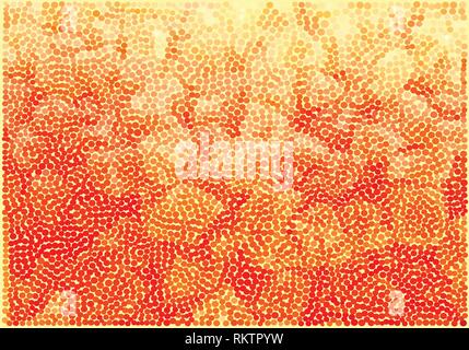 Red, orange and yellow dots vector illustration Stock Vector