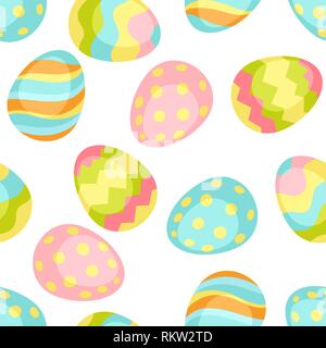 Happy Easter seamless pattern wiht eggs. Stock Vector