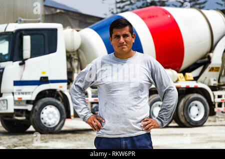 Portrait Of Construction Worker On Building Site. Stock Photo