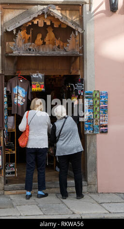 Tourist shop on Messergasse street in the city of Passau in southern Germany Stock Photo