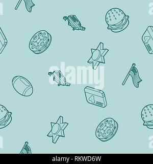 America outline isometric pattern. Vector illustration, EPS 10 Stock Vector