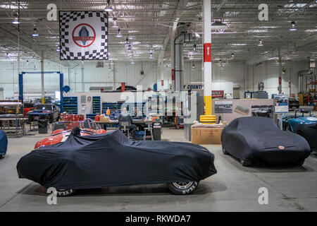 Carroll Shelby Factory and Museum tour. Stock Photo