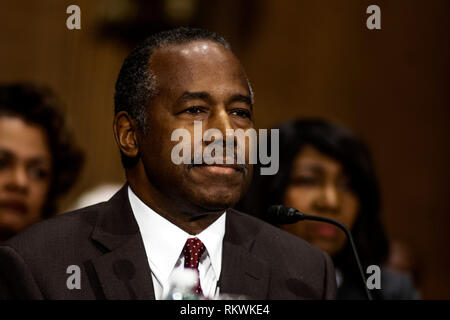 Washington, District of Columbia, USA. 12th Jan, 2017. Dr. BEN CARSON at confirmation hearing to become HUD Secretary, January 12, 2017 Credit: Douglas Christian/ZUMA Wire/Alamy Live News Stock Photo