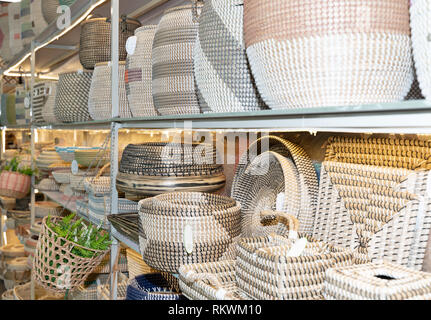 Frankfurt, Germany. 11th Feb, 2019. Impressions from the Ambiente trade fair 2019: Baskets. Ambiente is a leading consumer goods trade fair with more than 4300 exhibitors and 130,000  trade visitors. Credit: Markus Wissmann/Alamy Live News Stock Photo