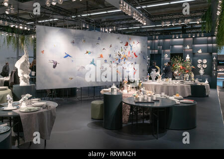 Frankfurt, Germany. 11th Feb, 2019. Impressions from the Ambiente trade fair 2019: MeiÃŸen. Ambiente is a leading consumer goods trade fair with more than 4300 exhibitors and 130,000  trade visitors. Credit: Markus Wissmann/Alamy Live News Stock Photo