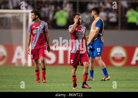 MG - Belo Horizonte - 12/02/2019 - Libertadores 2019, Atletico x Danubio - players of the Danube regret after a match against Atletico-MG at Independencia Stadium for the championship Libertadores 2019. Photo: Pedro Vale / AGIF Stock Photo