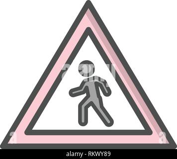 Vector Pedestrian crossing Icon Sign Icon Vector Illustration For Personal And Commercial Use... Clean Look Trendy Icon... Stock Vector