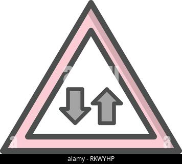 Vector Two way traffic Icon Sign Icon Vector Illustration For Personal And Commercial Use... Clean Look Trendy Icon... Stock Vector
