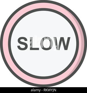 Vector Slow Icon Sign Icon Vector Illustration For Personal And Commercial Use... Clean Look Trendy Icon... Stock Vector