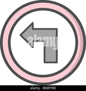 Vector Turn to the left Icon Sign Icon Vector Illustration For Personal And Commercial Use... Clean Look Trendy Icon... Stock Vector