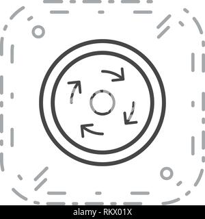 Vector Compulsory roundabout Icon Sign Icon Vector Illustration For ...