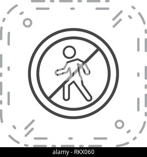 Vector No entry for pedestrians Icon Sign Icon Vector Illustration For Personal And Commercial Use... Clean Look Trendy Icon... Stock Vector